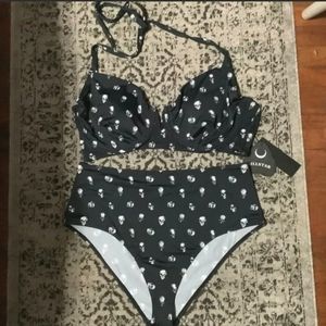 Killstar Swimsuit SKULL BIKINI size XXXL NWT Summer Goth Skulls 3X 20